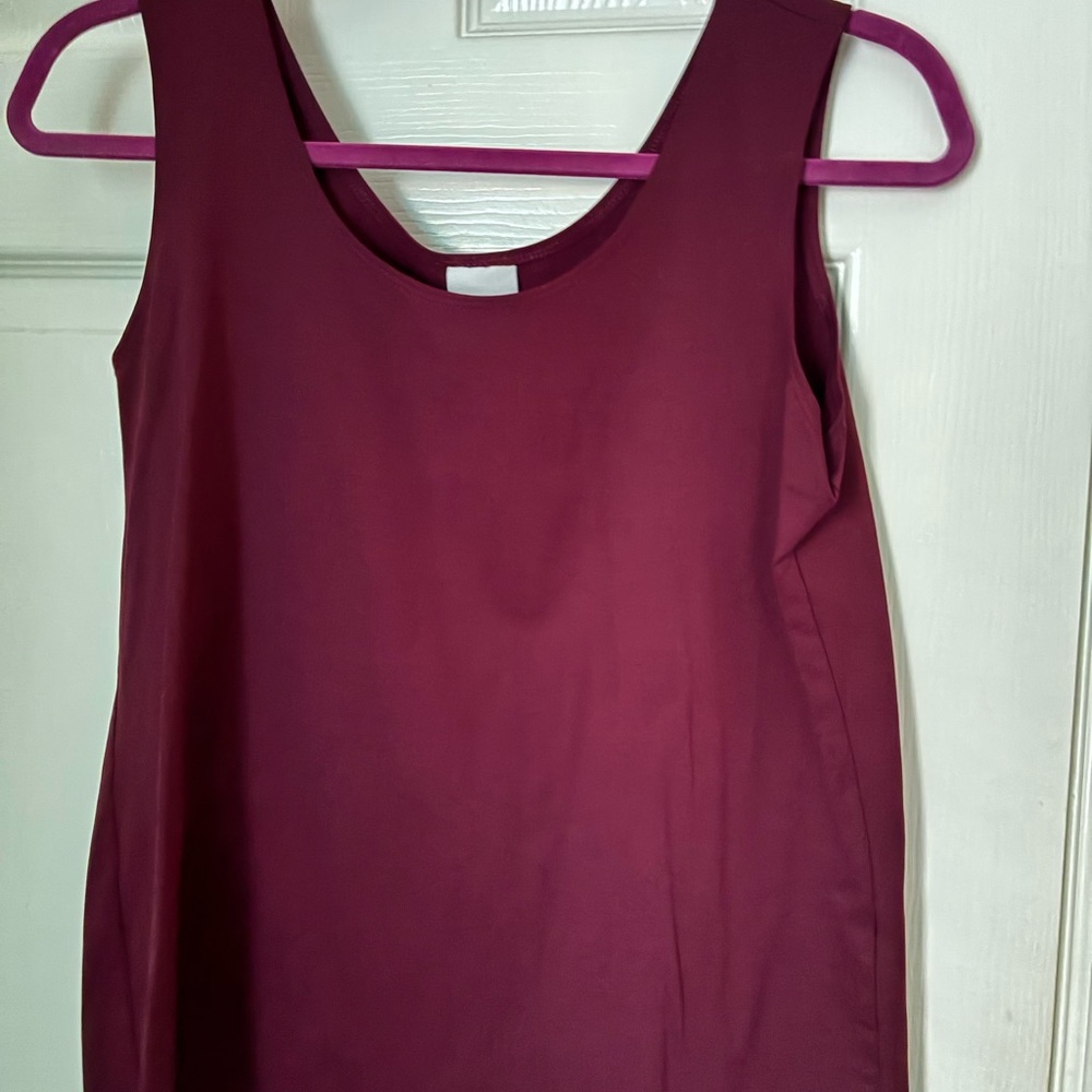 Chico’s microfiber tank top in size 2. Sleeveless Burgundy Top